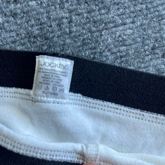 Jockey Mens White Boxer Briefs XL Cotton Blend Black Waistband 2 Pack - Picture 7 of 10